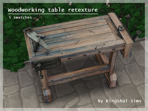 The Sims Resource Woodworking Table Retexture