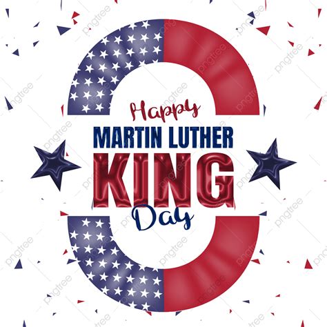 Día De Martin Luther King Con Estrella Azul Y Geométrica Png Martin