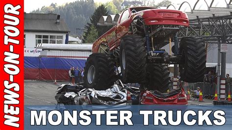 Biggest Monster Trucks In Europe Stunt Show Aranis Klaas