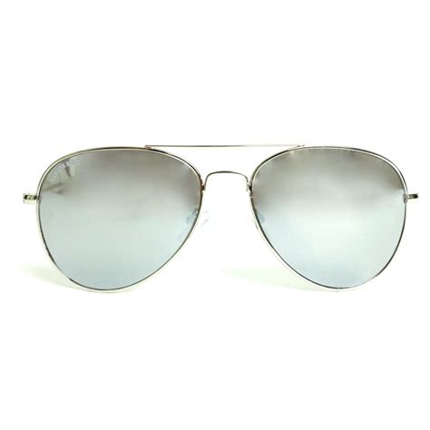 silver metal frame aviator sunglasses with silver mirror lens urbane muse chris smith®