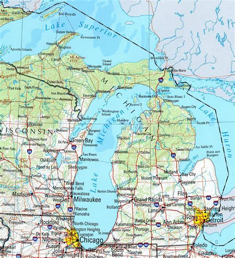 Detroit Michigan Map