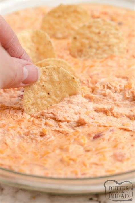 Cheesy Salsa Dip Butter With A Side Of Bread