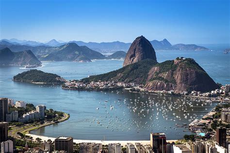 Elevated View Of Sugarloaf Mountain And Guanabara Bay Rio De Janeiro