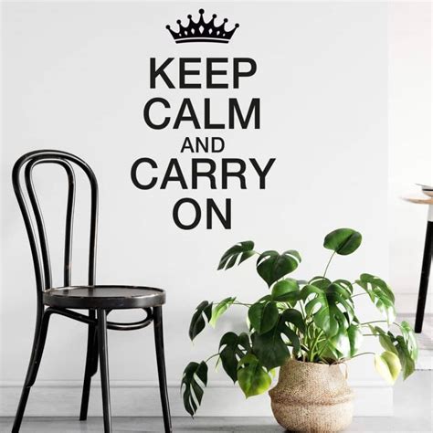 Adesivo Murale Keep Calm And Carry On Wall Artit