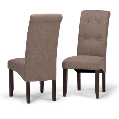 Parsons chairs are one of the easiest chairs to reupholster. Simpli Home Cosmopolitan Light Mocha Parsons Dining Chair ...