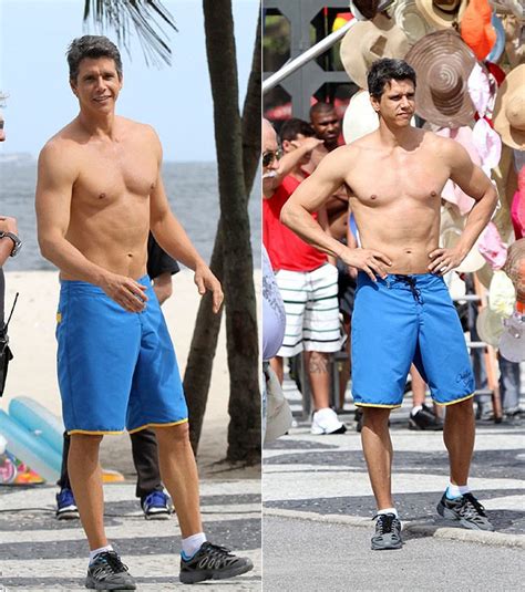 Sem camisa, Márcio Garcia chama atenção em bastidores de ...