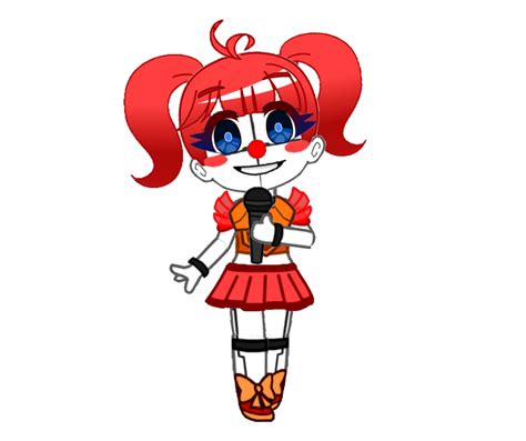 Circus Baby In Gacha Form Front Facing