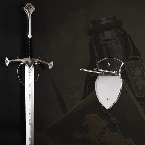 Acrylic Sword Wall Mount Plaque Medieval Knights Sword And Shield Wall