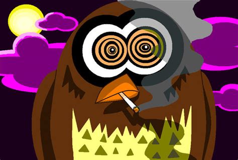 Owl Smoking A Cigarette By Primotapia On Deviantart