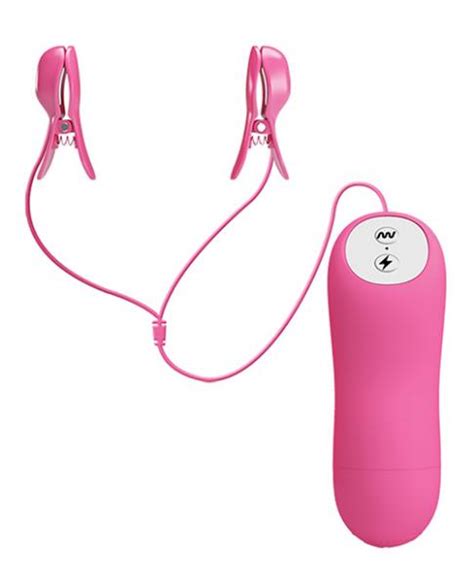 Romantic Wave Electro Shock Vibrating Nipple Clamps Pink On Literotica