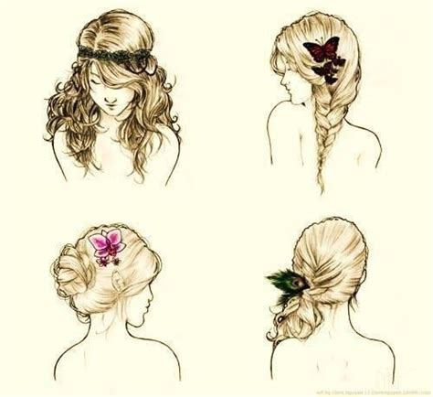 Pretty Hairstyles Girl Hairstyles Wedding Hairstyles Drawing