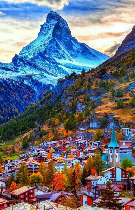 Mt Matterhorn Zermatt Switzerland Beautiful Places To Visit