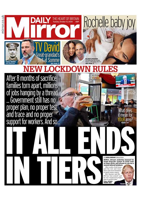 Easy access to obituaries, local news, front pages and more. Daily Mirror Front Page 30th of September 2020 - Tomorrow ...