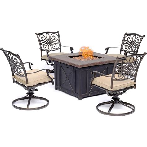 Check spelling or type a new query. Hanover Traditions 5-Piece Aluminum Patio Fire Pit ...