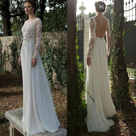 Welcome to modcloth's collection of summer wedding dresses! Discount 2015 Long Sleeve Backless Summer Wedding Dress A ...