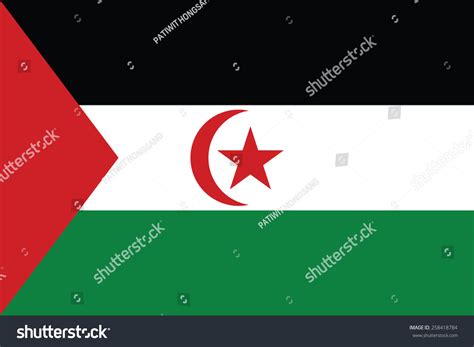 Flag Of Western Sahara Vector The Color Of The Original 258418784