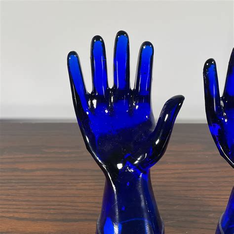 Pair Cobalt Glass Hands