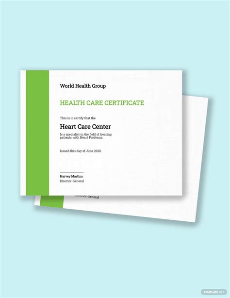 Health Care Certificate Template Free Pdf Word Doc Ps Vrogue Co