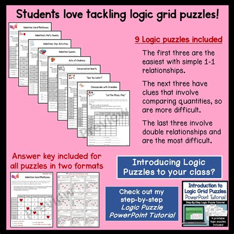 Valentines Day Logic Puzzles Made By Teachers