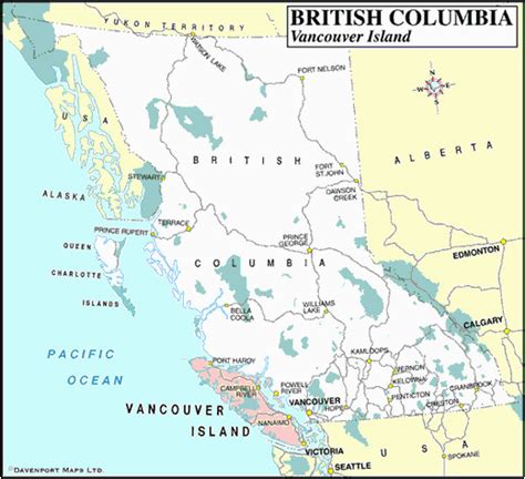 Map Of West Coast Canada Secretmuseum