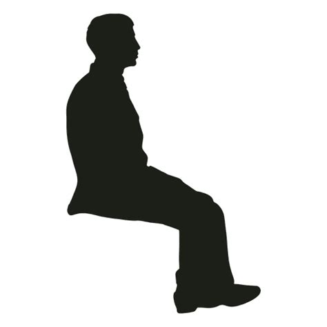 Man Sitting Silhouette Transparent Png And Svg Vector File