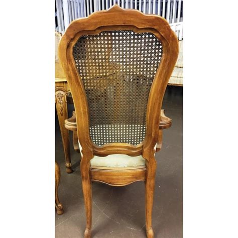 Classic living 30 leather accent chair. Vintage Thomasville French Court Dining Table & Chairs ...