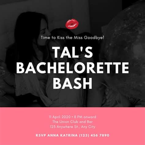Customize 93 Bachelorette Party Invitation Templates Online Canva