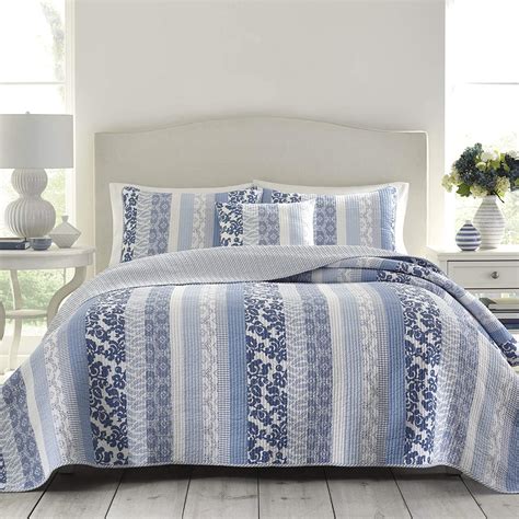 Laura Ashley Home Evenlyn Collection Luxury Premium Ultra Soft Quilt Coverlet