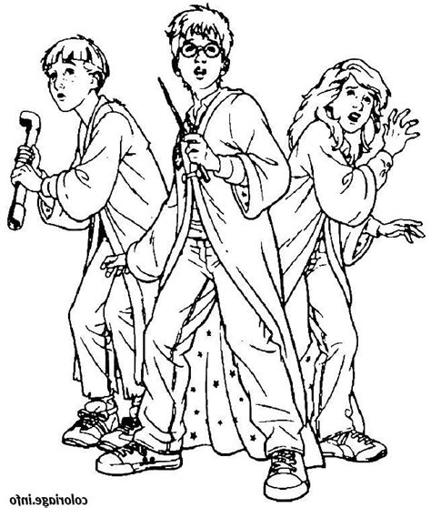 Coloriage Hermione Élégant Galerie Coloriage Harry Hermione Et Ron