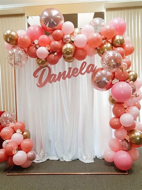 Balloons Garland And Backdrop Set Up Simple Birthday Decorations