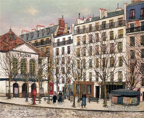Maurice Utrillo La Place Dancourt Oil Painting Reproductions For Sale
