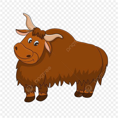 Ox White Transparent Brown Thick Ox Clip Art Yak Clipart Brown