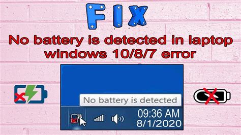 How To Fix No Battery Is Detected Windows 1087 Laptop Plugin Not