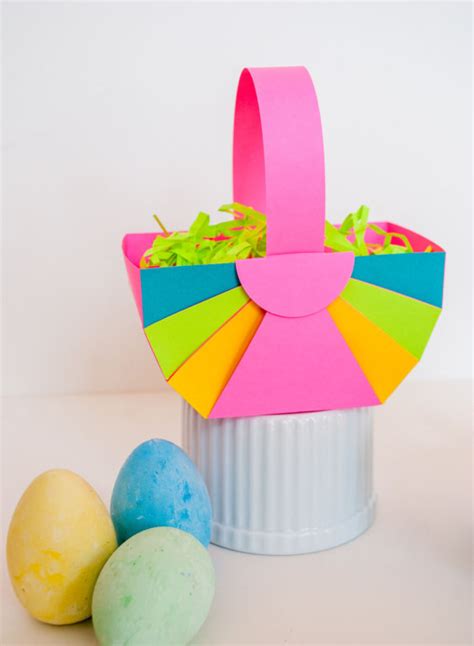 Diy Easter Basket Template Easy Easter Crafts Merriment Design