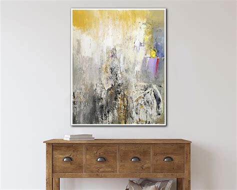 Large Original Painting On Canvas White Abstract Painting Etsy