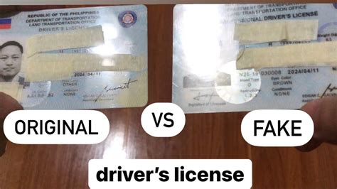 Fake Vs Original Drivers License 2022 Lto Youtube