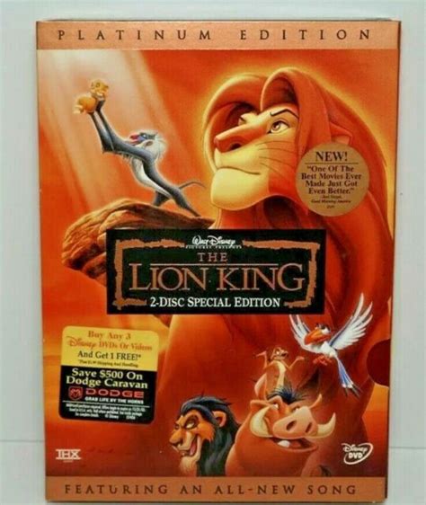 The Lion King Dvd 2003 2 Disc Set Platinum Edition For Sale Online