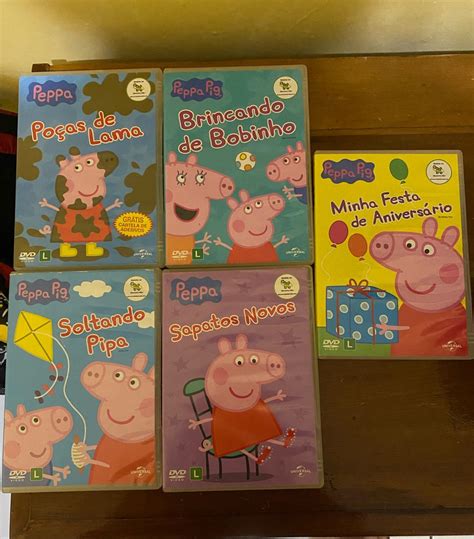 5 Dvd Peppa Pig Item Infantil Dvd Peppa Pig Combo 5 Dvds Usado