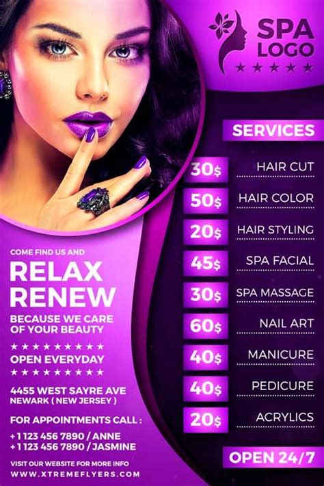 Customizable beauty salon posters & prints from zazzle. Beauty Salon Flyer Template was designed to advertise a ...