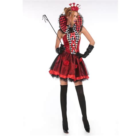 Red Heart Queen Of Spades Short Dress Sexy Appeal Halloween The