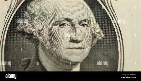 Washington Portrait One American Dollar Us Paper Currency Stock Photo