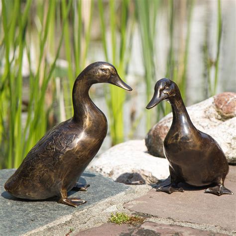 Bronze Figuren Entenpaar Luis And Selma Online Kaufen Bei Gärtner Pötschke