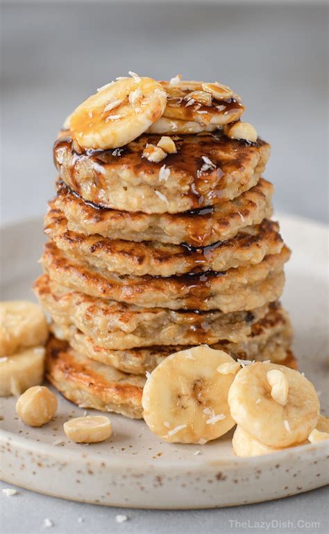 Low Calorie Oatmeal Pancakes Vegan Banana Oat Flour Pancakes 3