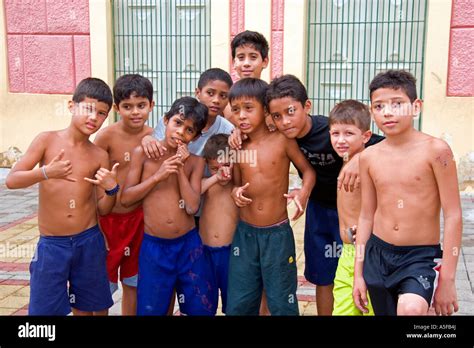 A Group Of Brazilian Boys In Manaus Brazil Stock Photo Alamy