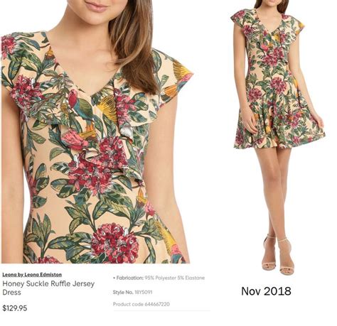 Nov 2018 Leona By Leona Edmiston Honey Suckle Ruffle Jersey Dress