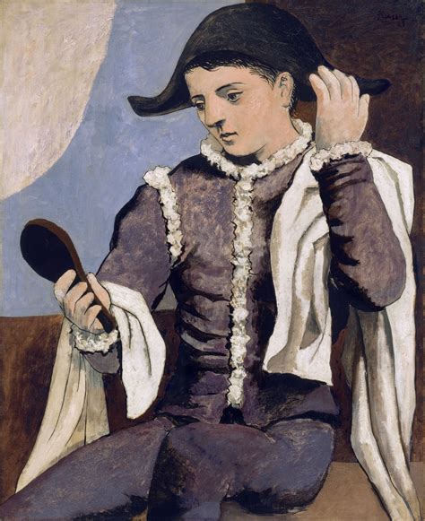 Pablo Picasso Harlequin With A Mirror 1923 Picasso Art Pablo