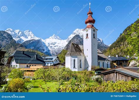 Austrian Village In The Alps Lofer Austria Stock Image Image Of