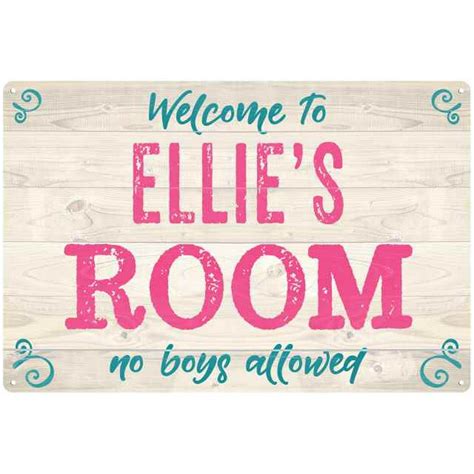 Ellies Room Kids Bedroom Sign 8x12 Metal Sign 208120089044 Walmart