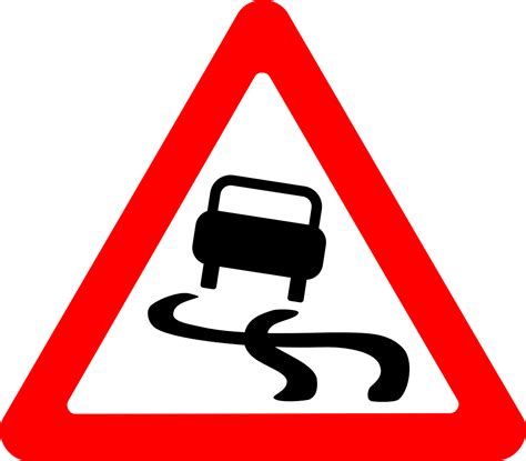 도로 표지판 미끄러운 자동차 미끄러지 Pixabay의 무료 벡터 그래픽 Pixabay
