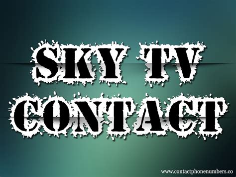 Sky Tv Contact Visually